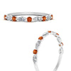 Load image into Gallery viewer, marquise-and-round-stacking-orange-sapphire-ring-in-white-gold-FD9403BGSAORANGLE3-NL-WG.jpg
