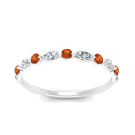 Load image into Gallery viewer, marquise-and-round-stacking-orange-sapphire-ring-in-white-gold-FD9403BGSAORANGLE3-NL-WG.jpg
