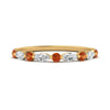 Load image into Gallery viewer, marquise-and-round-stacking-orange-sapphire-ring-in-yellow-gold-FD9403BGSAORANGLE3-NL-YG.jpg