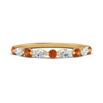 Load image into Gallery viewer, marquise-and-round-stacking-orange-sapphire-ring-in-yellow-gold-FD9403BGSAORANGLE3-NL-YG.jpg
