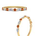 Load image into Gallery viewer, marquise-and-round-stacking-orange-sapphire-ring-in-yellow-gold-FD9403BGSAORANGLE3-NL-YG.jpg
