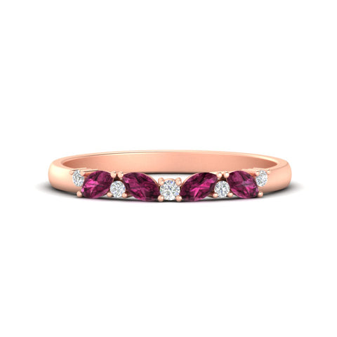 Marquise And Round Stacking Band