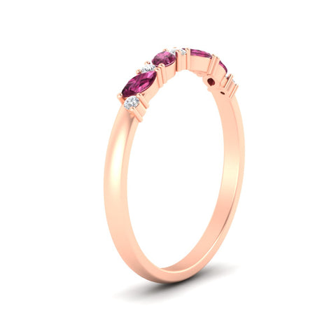 Marquise And Round Stacking Band