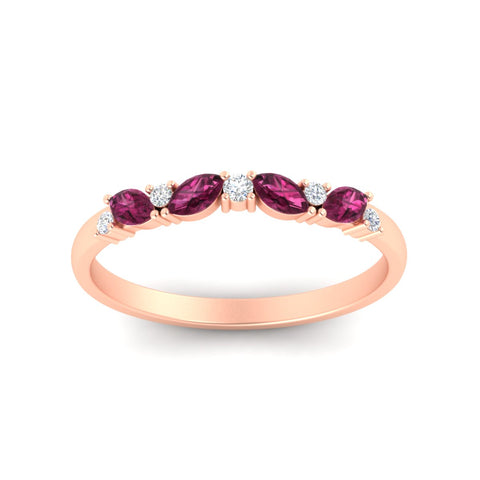 Marquise And Round Stacking Band