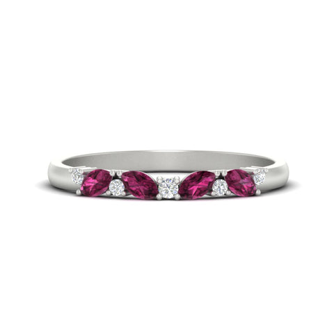 Marquise And Round Stacking Band