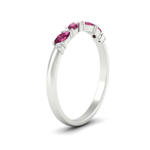 Marquise And Round Stacking Band