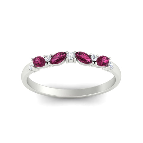 Marquise And Round Stacking Band