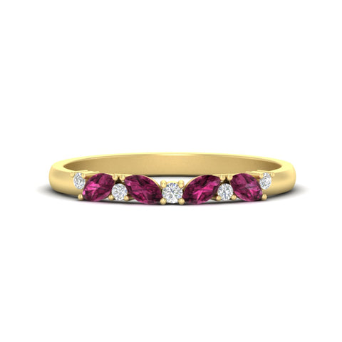 Marquise And Round Stacking Band