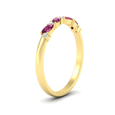 Marquise And Round Stacking Band