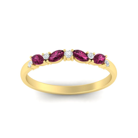 Marquise And Round Stacking Band