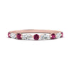 Load image into Gallery viewer, marquise-and-round-stacking-pink-sapphire-ring-in-rose-gold-FD9403BGSADRPIANGLE3-NL-RG.jpg