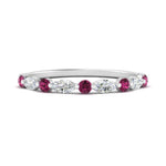 Load image into Gallery viewer, marquise-and-round-stacking-pink-sapphire-ring-in-white-gold-FD9403BGSADRPIANGLE3-NL-WG.jpg
