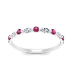 Load image into Gallery viewer, marquise-and-round-stacking-pink-sapphire-ring-in-white-gold-FD9403BGSADRPIANGLE3-NL-WG.jpg
