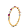 Load image into Gallery viewer, marquise-and-round-stacking-pink-sapphire-ring-in-yellow-gold-FD9403BGSADRPIANGLE3-NL-YG.jpg
