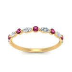 Load image into Gallery viewer, marquise-and-round-stacking-pink-sapphire-ring-in-yellow-gold-FD9403BGSADRPIANGLE3-NL-YG.jpg
