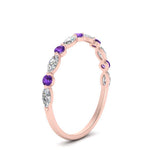 Load image into Gallery viewer, marquise-and-round-stacking-purple-topaz-ring-in-rose-gold-FD9403BGVITOANGLE3-NL-RG.jpg
