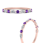 Load image into Gallery viewer, marquise-and-round-stacking-purple-topaz-ring-in-rose-gold-FD9403BGVITOANGLE3-NL-RG.jpg
