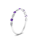 Load image into Gallery viewer, marquise-and-round-stacking-purple-topaz-ring-in-white-gold-FD9403BGVITOANGLE3-NL-WG.jpg
