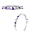 Load image into Gallery viewer, marquise-and-round-stacking-purple-topaz-ring-in-white-gold-FD9403BGVITOANGLE3-NL-WG.jpg