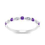 Load image into Gallery viewer, marquise-and-round-stacking-purple-topaz-ring-in-white-gold-FD9403BGVITOANGLE3-NL-WG.jpg
