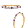 Load image into Gallery viewer, marquise-and-round-stacking-purple-topaz-ring-in-yellow-gold-FD9403BGVITOANGLE3-NL-YG.jpg