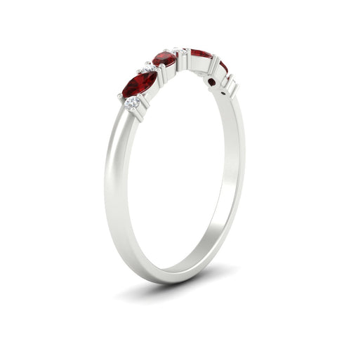Marquise And Round Stacking Band