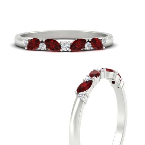 marquise-and-round-stacking-ruby-band-in-white-gold-fd11534bgrudr-nl-wg