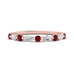 Load image into Gallery viewer, marquise-and-round-stacking-ruby-ring-in-rose-gold-FD9403BGRUDRANGLE3-NL-RG.jpg
