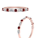 Load image into Gallery viewer, marquise-and-round-stacking-ruby-ring-in-rose-gold-FD9403BGRUDRANGLE3-NL-RG.jpg

