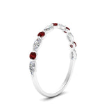 Load image into Gallery viewer, marquise-and-round-stacking-ruby-ring-in-white-gold-FD9403BGRUDRANGLE3-NL-WG.jpg

