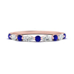 Load image into Gallery viewer, marquise-and-round-stacking-sapphire-ring-in-rose-gold-FD9403BGSABLANGLE3-NL-RG.jpg
