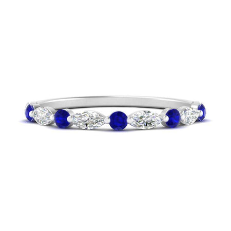 Shared Prong Marquise Stacking Ring