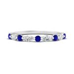 Load image into Gallery viewer, marquise-and-round-stacking-sapphire-ring-in-white-gold-FD9403BGSABLANGLE3-NL-WG.jpg
