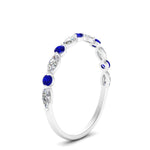 Load image into Gallery viewer, marquise-and-round-stacking-sapphire-ring-in-white-gold-FD9403BGSABLANGLE3-NL-WG.jpg
