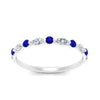 Load image into Gallery viewer, marquise-and-round-stacking-sapphire-ring-in-white-gold-FD9403BGSABLANGLE3-NL-WG.jpg