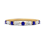 Load image into Gallery viewer, marquise-and-round-stacking-sapphire-ring-in-yellow-gold-FD9403BGSABLANGLE3-NL-YG.jpg
