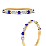 Load image into Gallery viewer, marquise-and-round-stacking-sapphire-ring-in-yellow-gold-FD9403BGSABLANGLE3-NL-YG.jpg
