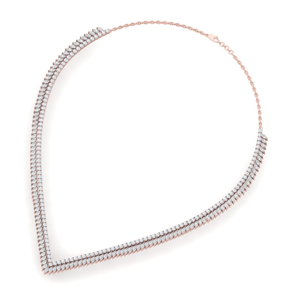marquise-and-round-tennis-necklace-in-FD-NK10422-NL-RG