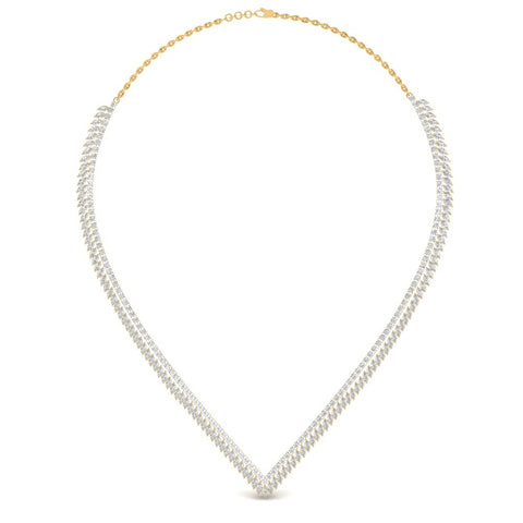marquise-and-round-tennis-necklace-in-FD-NK10422-NL-YG