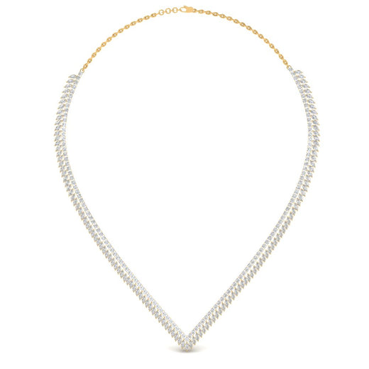 marquise-and-round-tennis-necklace-in-FD-NK10422-NL-YG
