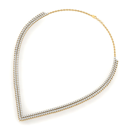 marquise-and-round-tennis-necklace-in-FD-NK10422-NL-YG