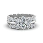 Load image into Gallery viewer, marquise-bezel-wedding-ring-stack-in-FD9456ANGLE2-NL-WG
