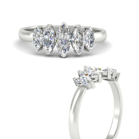 marquise-cut-5-stone-diamond-band-for-women-in-platinum-fdwb8008mqangle3-1.50ct-nl-wg