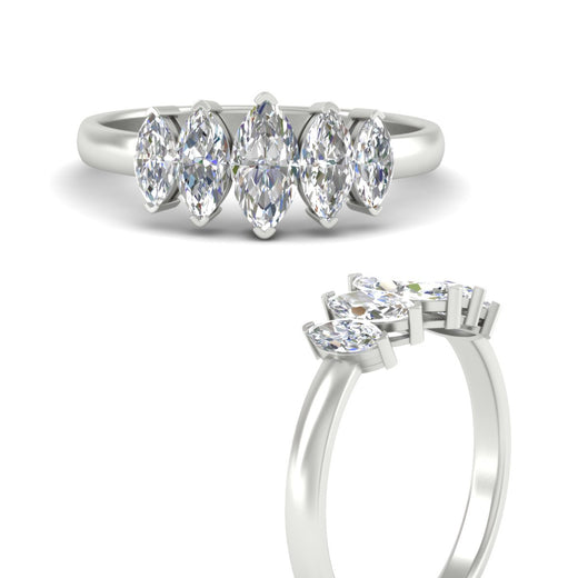 marquise-cut-5-stone-diamond-band-for-women-in-platinum-fdwb8008mqangle3-1.50ct-nl-wg