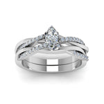 Load image into Gallery viewer, marquise-cut-Infinity-twist-diamond-matching-bridal-set-in-14K-white-gold-FD8253MQ-NL-WG
