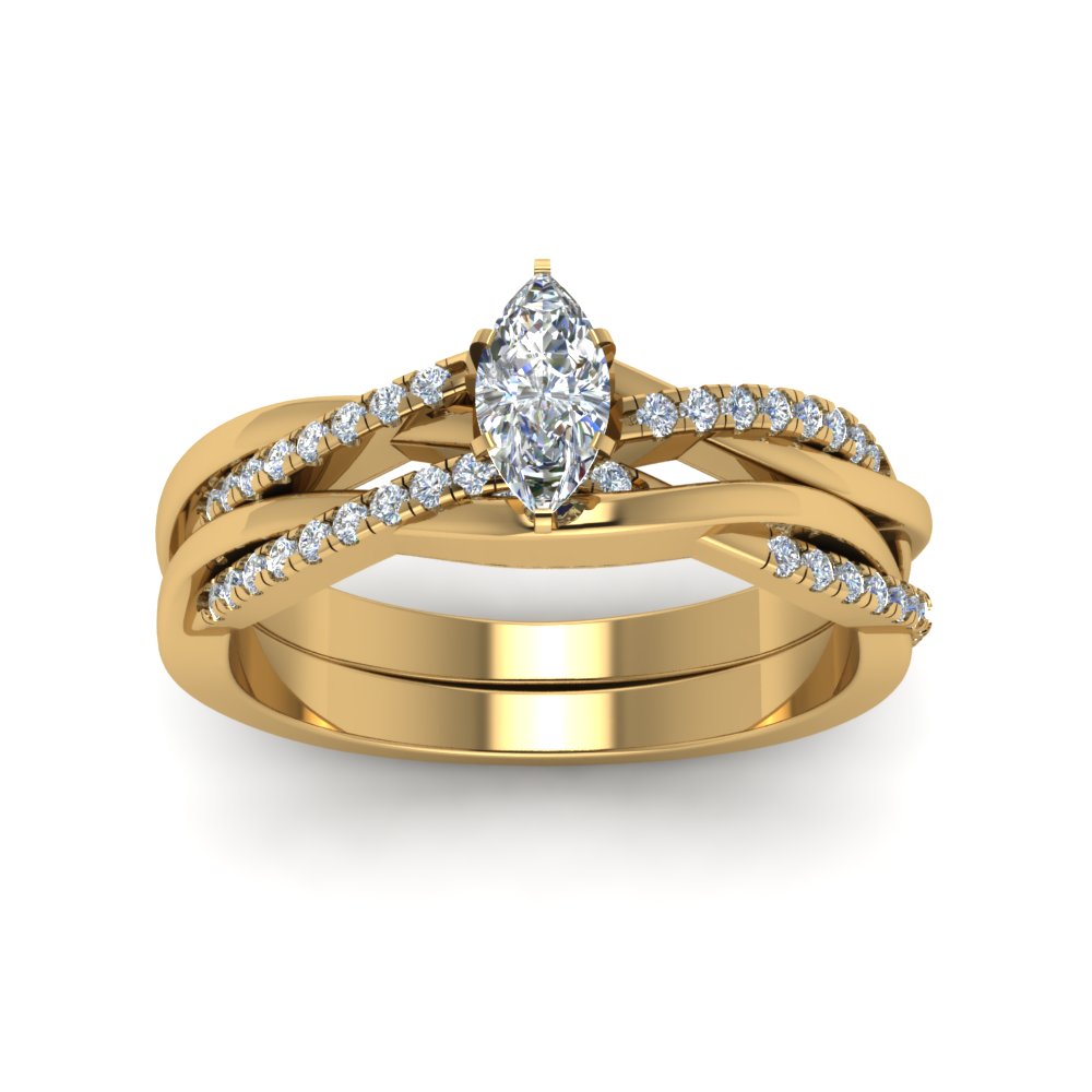 marquise-cut-Infinity-twist-diamond-matching-bridal-set-in-14K-yellow-gold-FD8253MQ-NL-YG
