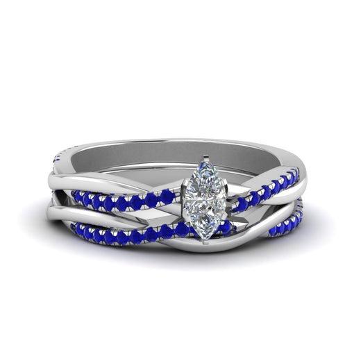 marquise-cut-Infinity-twist-diamond-matching-bridal-set-with-blue-sapphire-in-950-Platinum-FD8253MQGSABL-NL-WG