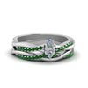 Load image into Gallery viewer, marquise-cut-Infinity-twist-diamond-matching-bridal-set-with-emerald-in-14K-white-gold-FD8253MQGEMGR-NL-WG