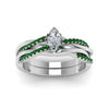 Load image into Gallery viewer, marquise-cut-Infinity-twist-diamond-matching-bridal-set-with-emerald-in-950-Platinum-FD8253MQGEMGR-NL-WG