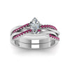 Load image into Gallery viewer, marquise-cut-Infinity-twist-diamond-matching-bridal-set-with-pink-sapphire-in-950-Platinum-FD8253MQGSADRPI-NL-WG